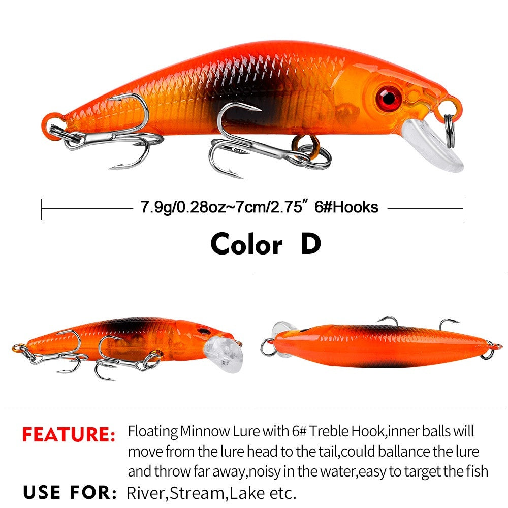 PROBEROS Umpan Pancing Lure Minnow 8g/7cm Minnow Sinking MN038