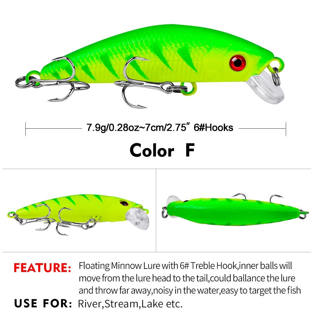 PROBEROS Umpan Pancing Lure Minnow 8g/7cm Minnow Sinking MN038