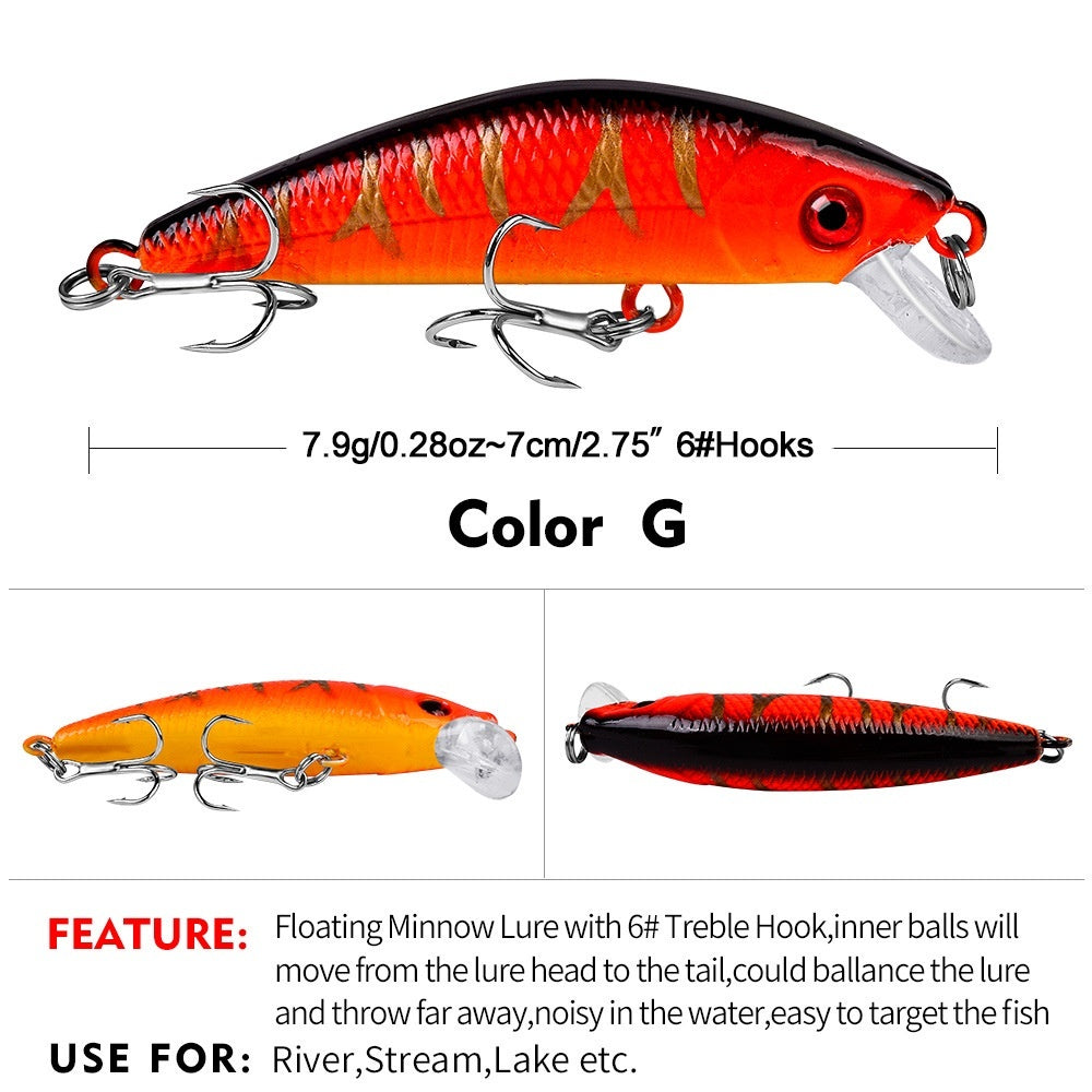 PROBEROS Umpan Pancing Lure Minnow 8g/7cm Minnow Sinking MN038