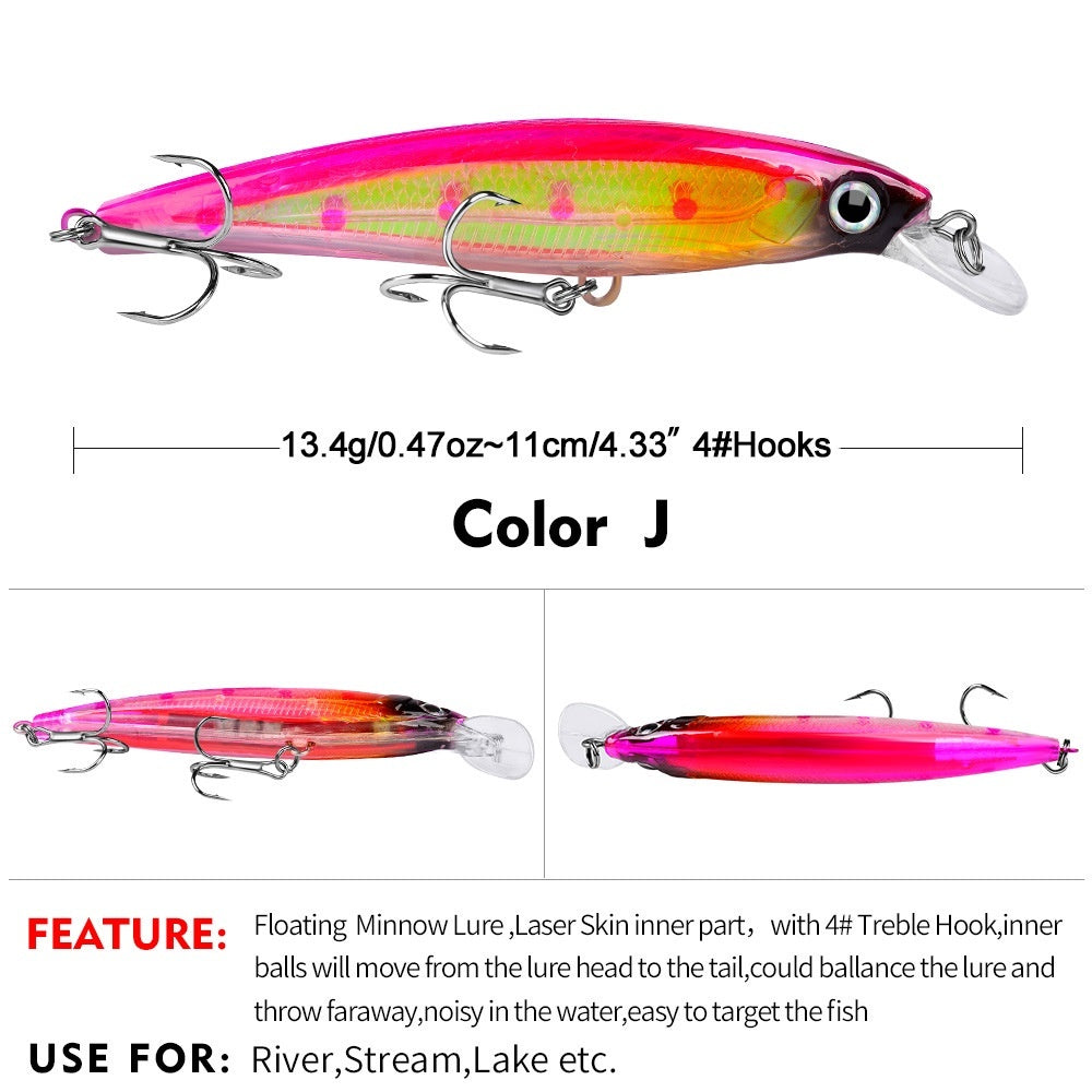 PROBEROS Umpan Pancing Lure Minnow 13g / 11cm minnow floating umpan casting MN061