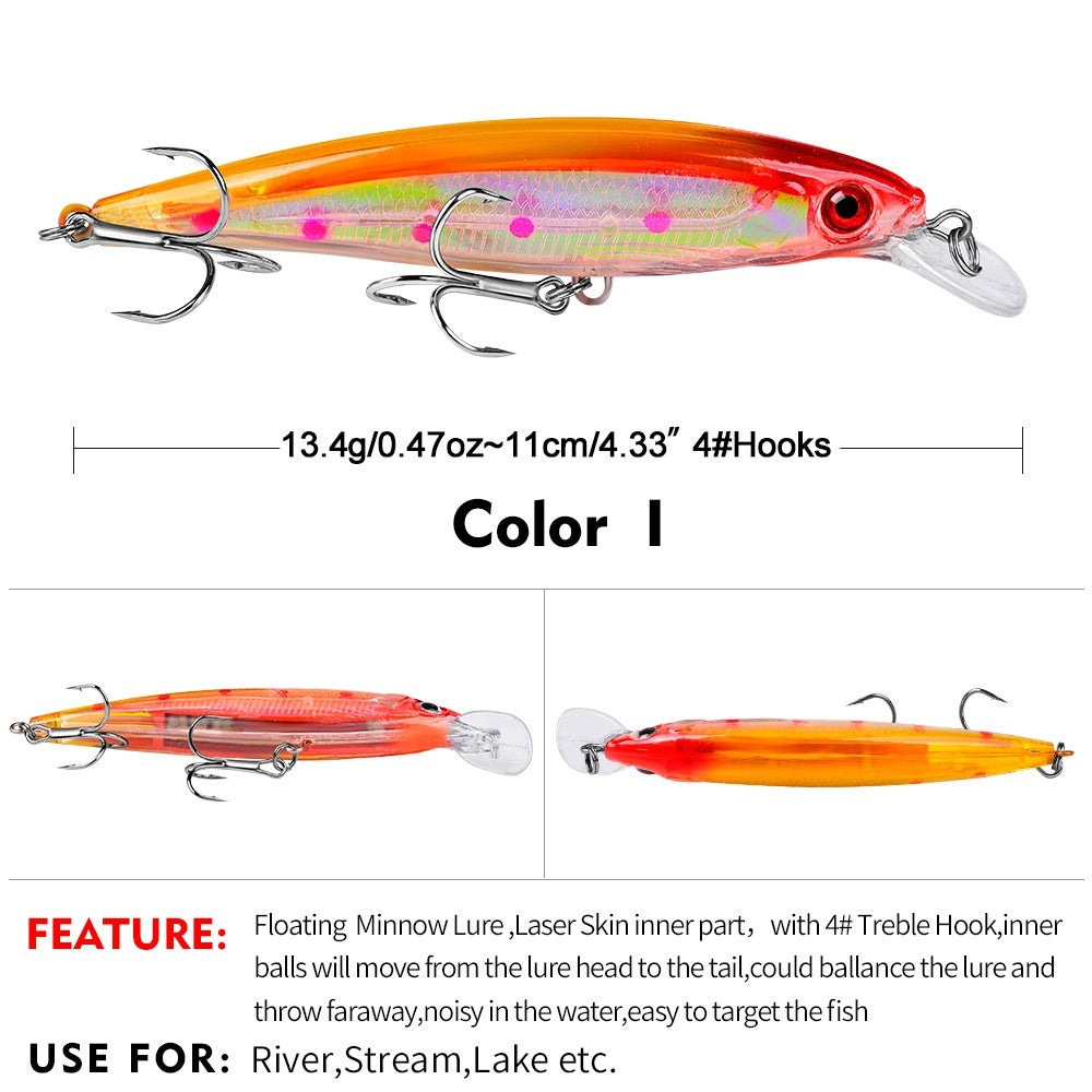 PROBEROS Umpan Pancing Lure Minnow 13g / 11cm minnow floating umpan casting MN061