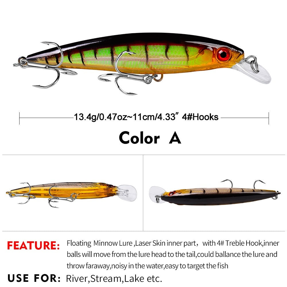 PROBEROS Umpan Pancing Lure Minnow 13g / 11cm minnow floating umpan casting MN061