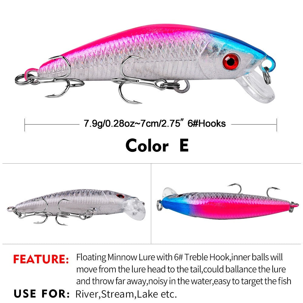 PROBEROS Umpan Pancing Lure Minnow 8g/7cm Minnow Sinking MN038