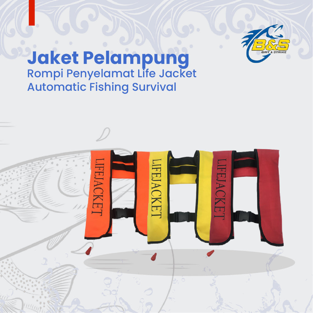 Jaket Pelampung otomatis rompi penyelamat Life jacket automatic untuk berenang dan fishing survival PL100