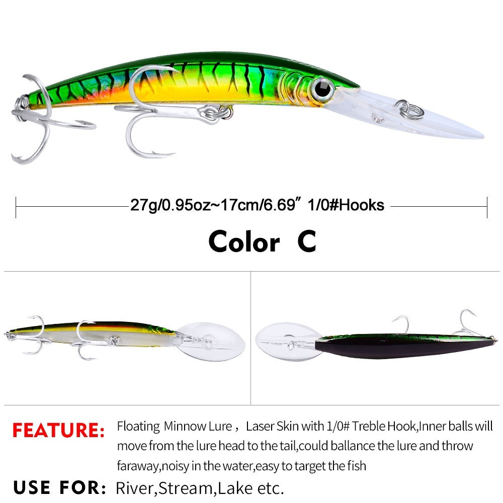 PROBEROS Lure minnow Floating 27G / 17cm Umpan Pancing Trolling MN065
