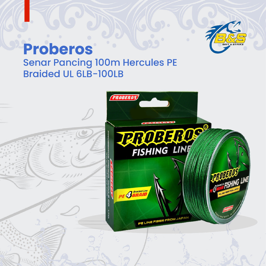 PROBEROS Senar Pancing 100m Hercules PE Braided UL 6LB-100LB SP004