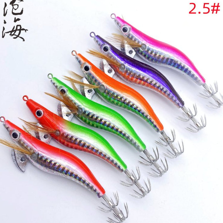Lure Egi 1 set isi 10pcs & 5pcs umpan mancing cumi bentuk udang LE011