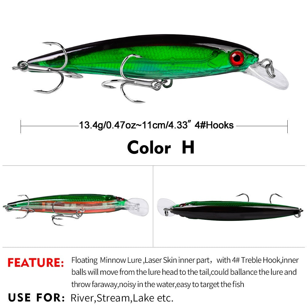 PROBEROS Umpan Pancing Lure Minnow 13g / 11cm minnow floating umpan casting MN061