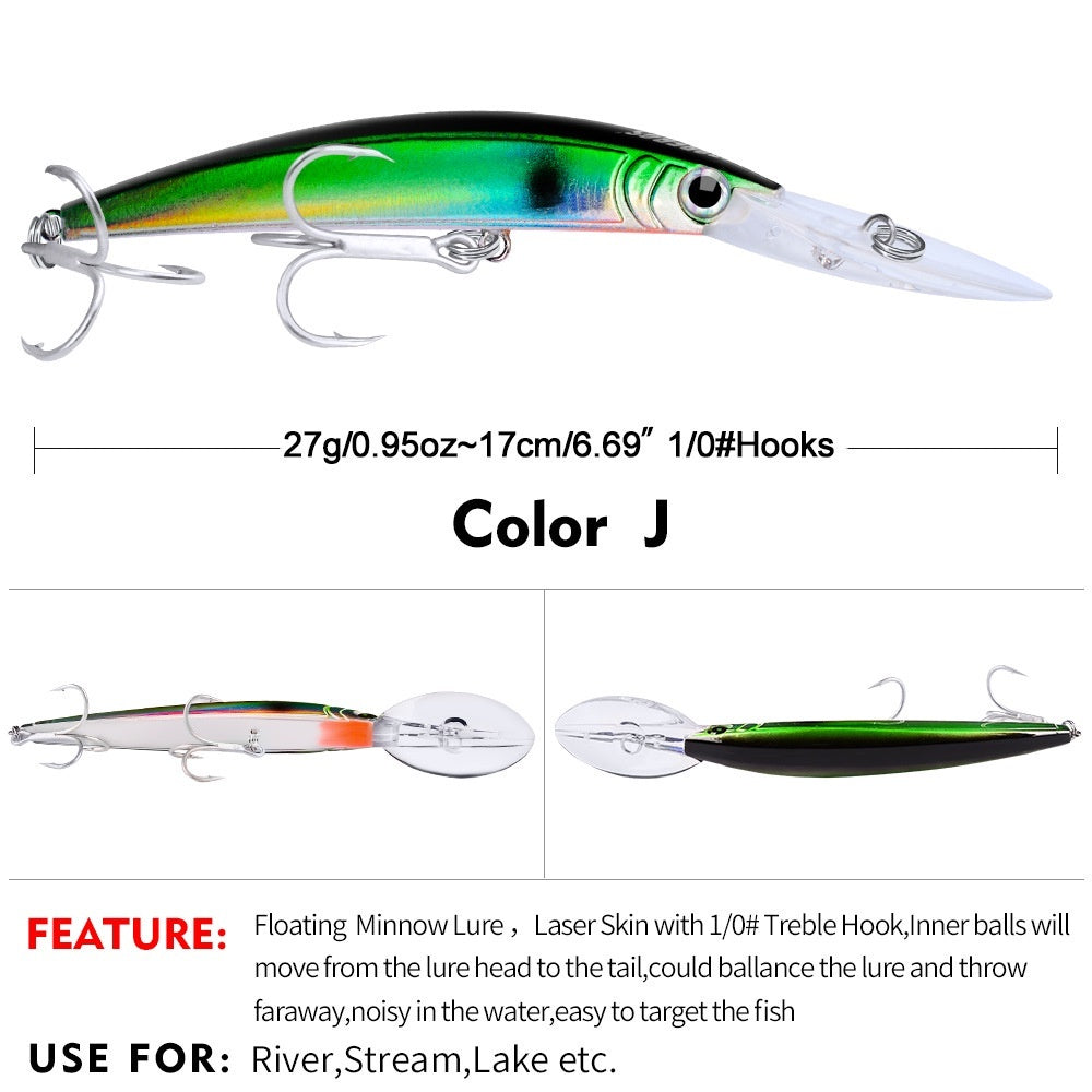 PROBEROS Lure minnow Floating 27G / 17cm Umpan Pancing Trolling MN065