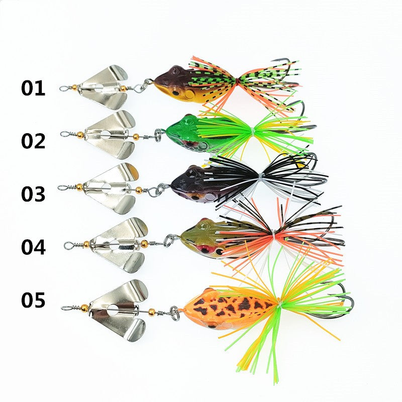 Lure katak single propeller 8.5G / 10.5G hard frog lure propeller killer 3D eyes action stabil LK164