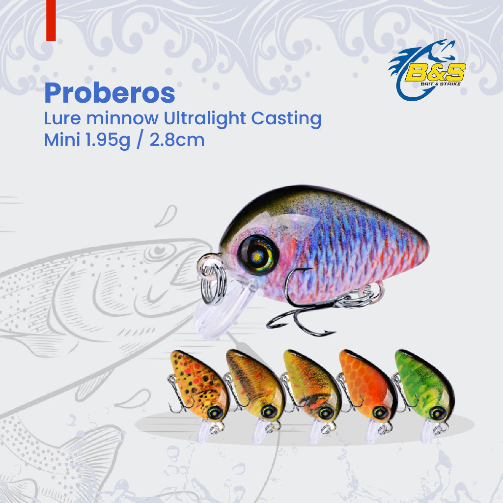 Proberos Lure minnow mini 1.95g / 2.8cm Umpan Ultralight Casting MN122