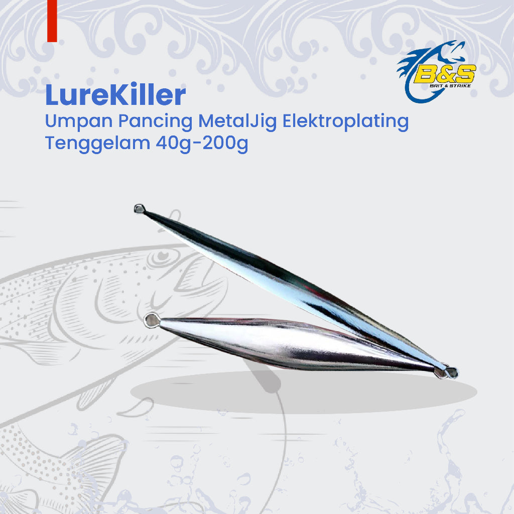 LureKiller Umpan Pancing MetalJig Elektroplating Tenggelam 40G-200G MJ046