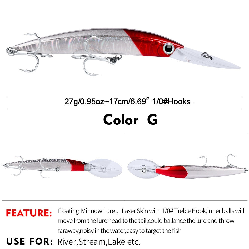 PROBEROS Lure minnow Floating 27G / 17cm Umpan Pancing Trolling MN065