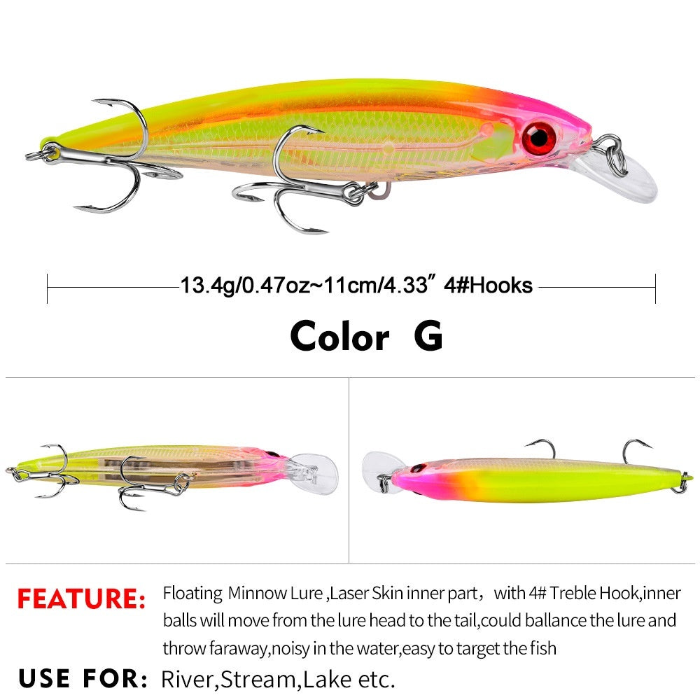PROBEROS Umpan Pancing Lure Minnow 13g / 11cm minnow floating umpan casting MN061