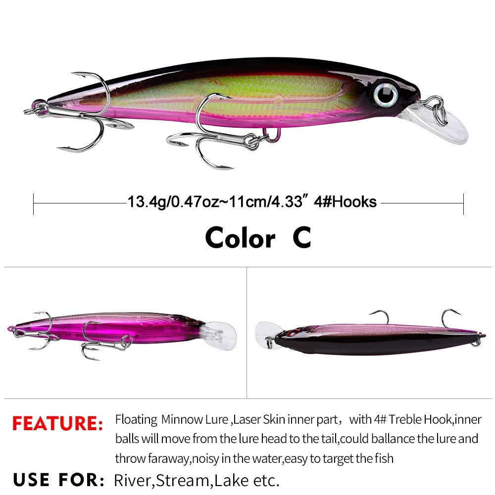 PROBEROS Umpan Pancing Lure Minnow 13g / 11cm minnow floating umpan casting MN061