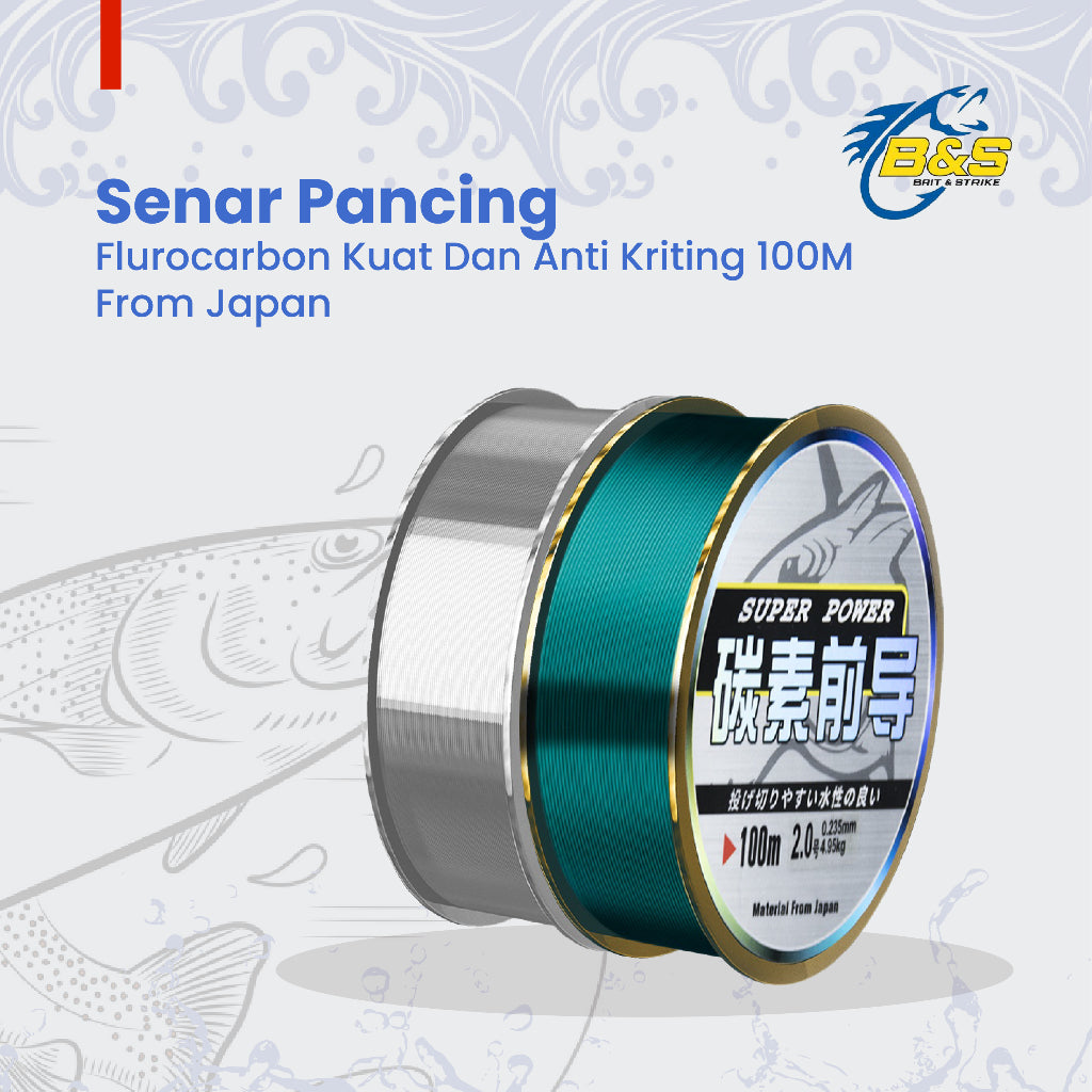 Senar Pancing flurocarbon kuat dan anti kriting 100M from Japan lurekiller SP001