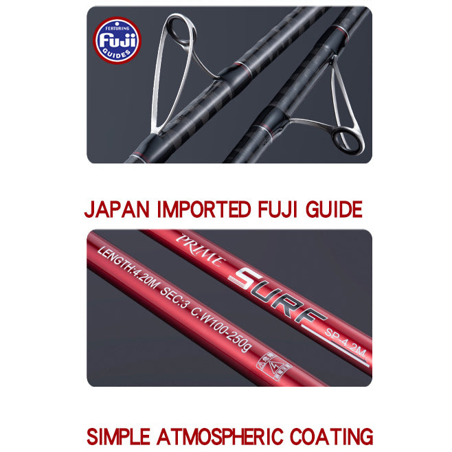 Joran Pancing FUJI Lurekiller Prime Surf SP-4.2M 100-250g joran surf_Night Light Solid Core JP031