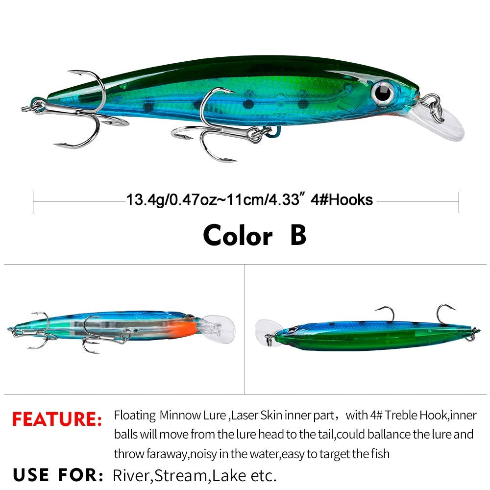 PROBEROS Umpan Pancing Lure Minnow 13g / 11cm minnow floating umpan casting MN061