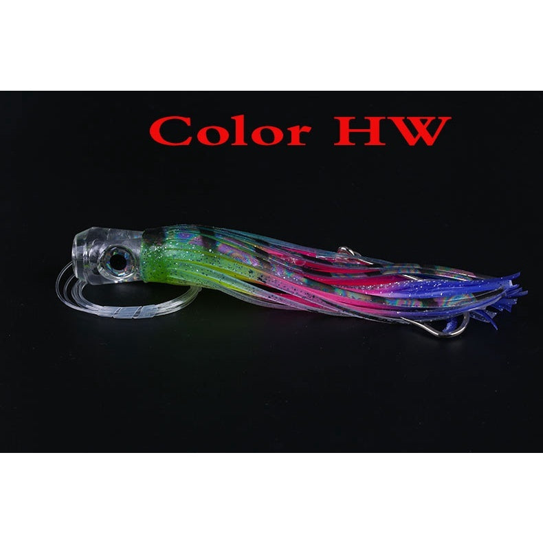 Lurekiller umpan trolling 80g/21cm umpan Marlin tenggiri tuna dan barracuda connahead ekor rumbai silicon lembut UP120
