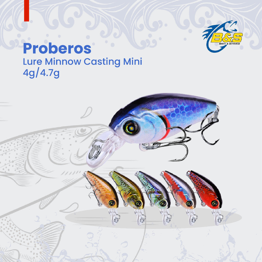 Proberos Lure minnow 4g/4.7g umpan Pancing casting minnow mini MN121