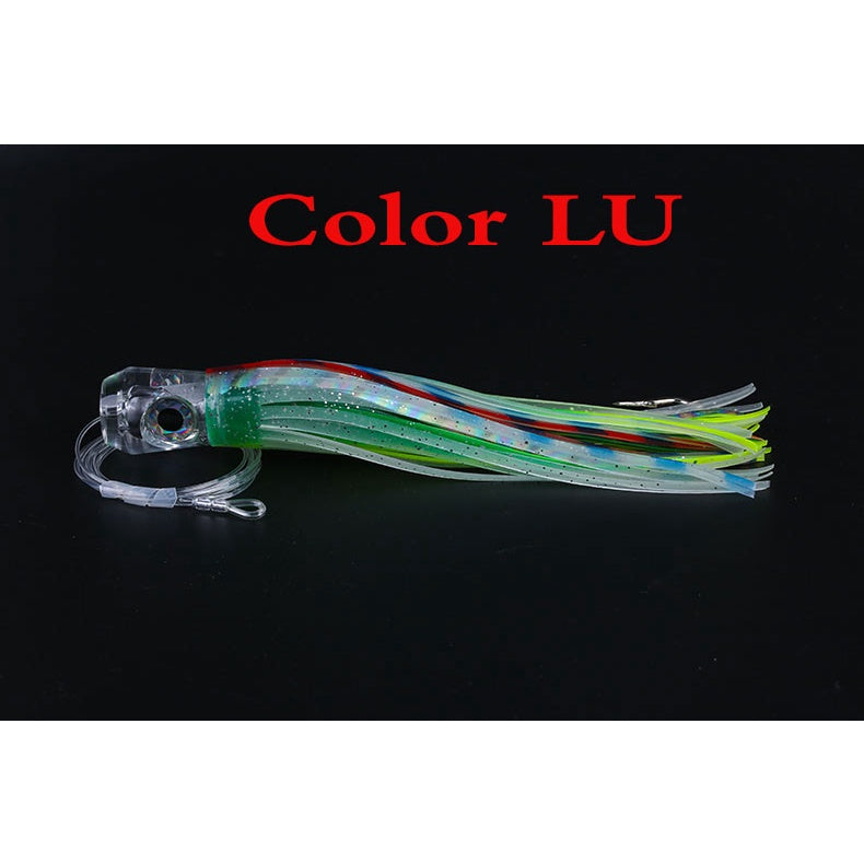 Lurekiller umpan trolling 80g/21cm umpan Marlin tenggiri tuna dan barracuda connahead ekor rumbai silicon lembut UP120
