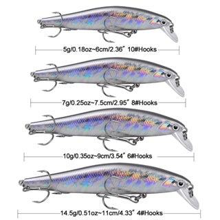 Proberos Lure Minnow sinking 5g/7g/10g/14g umpan minnow casting MN055