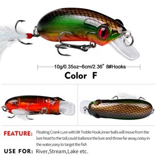 PROBEROS Minnow crank lure floating 10g/6cm umpan pancing casting MN071