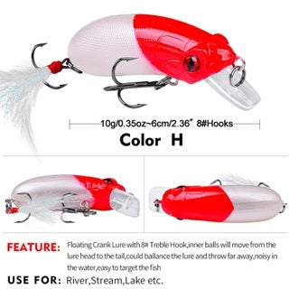 PROBEROS Minnow crank lure floating 10g/6cm umpan pancing casting MN071