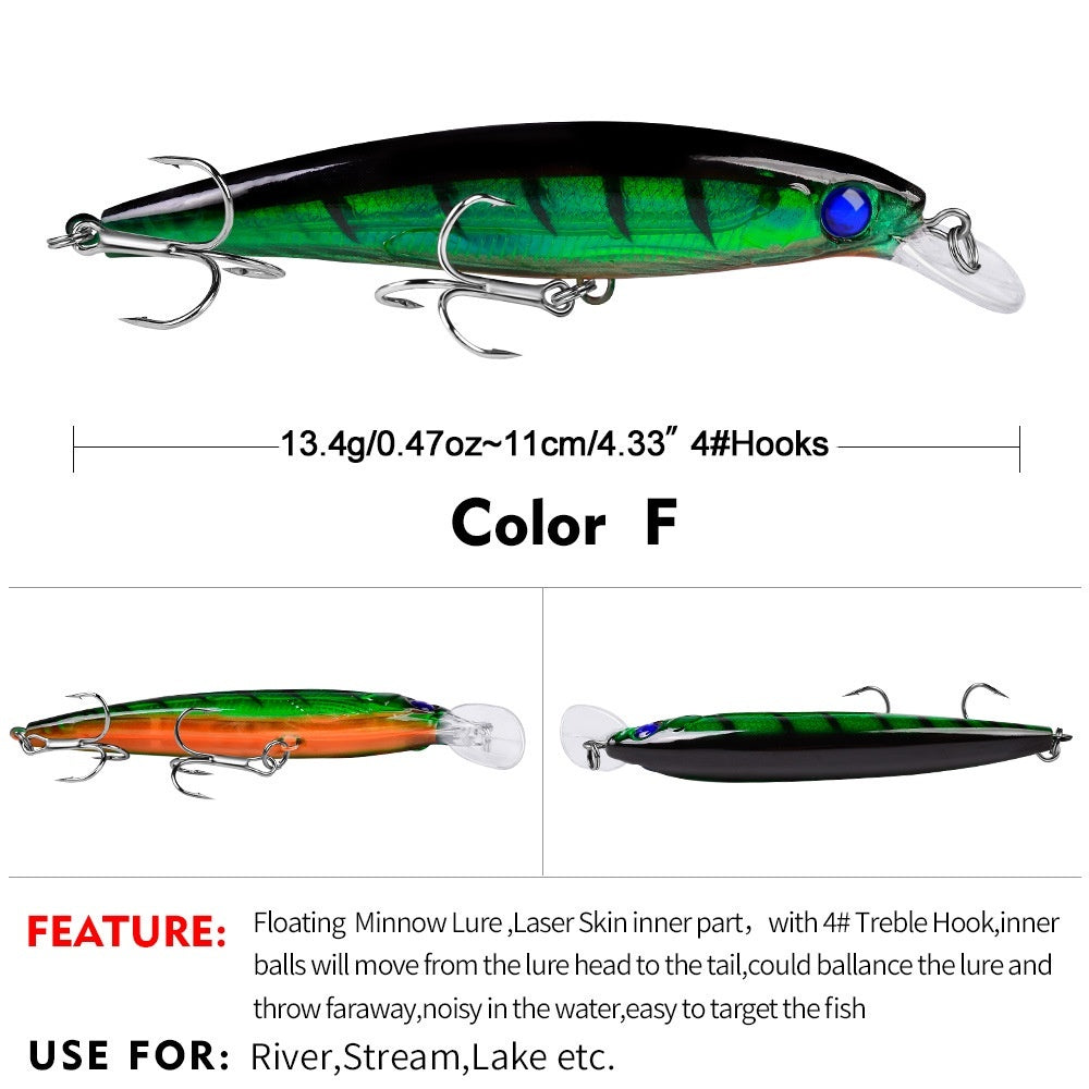 PROBEROS Umpan Pancing Lure Minnow 13g / 11cm minnow floating umpan casting MN061