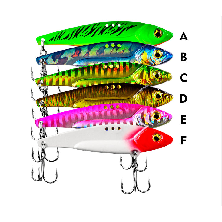 PROBEROS Umpan Casting metal VIB 5g/7g/12g/17g/20g lure Hardbait bentuk ikan MJ107