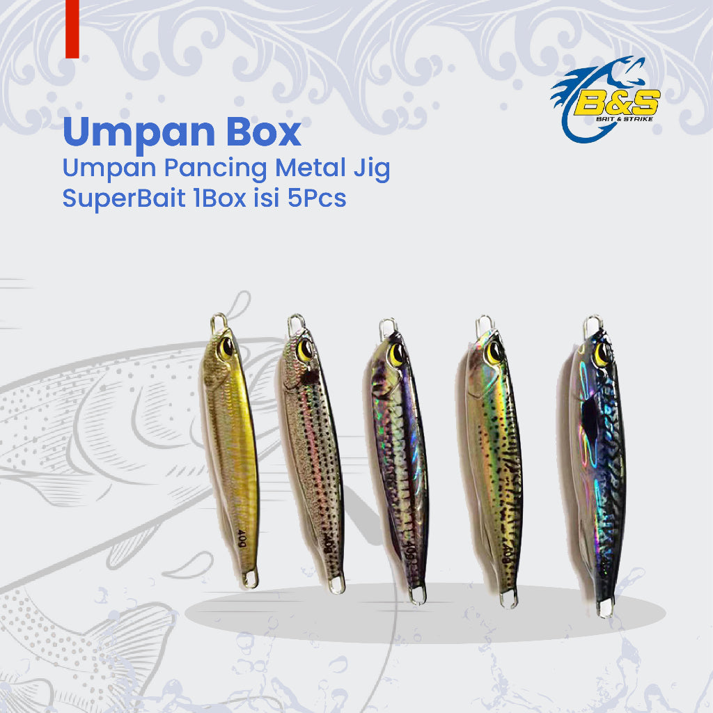 Umpan Pancing Lurekiller Metal Jig SuperBait 1Box isi 5Pcs MJ013