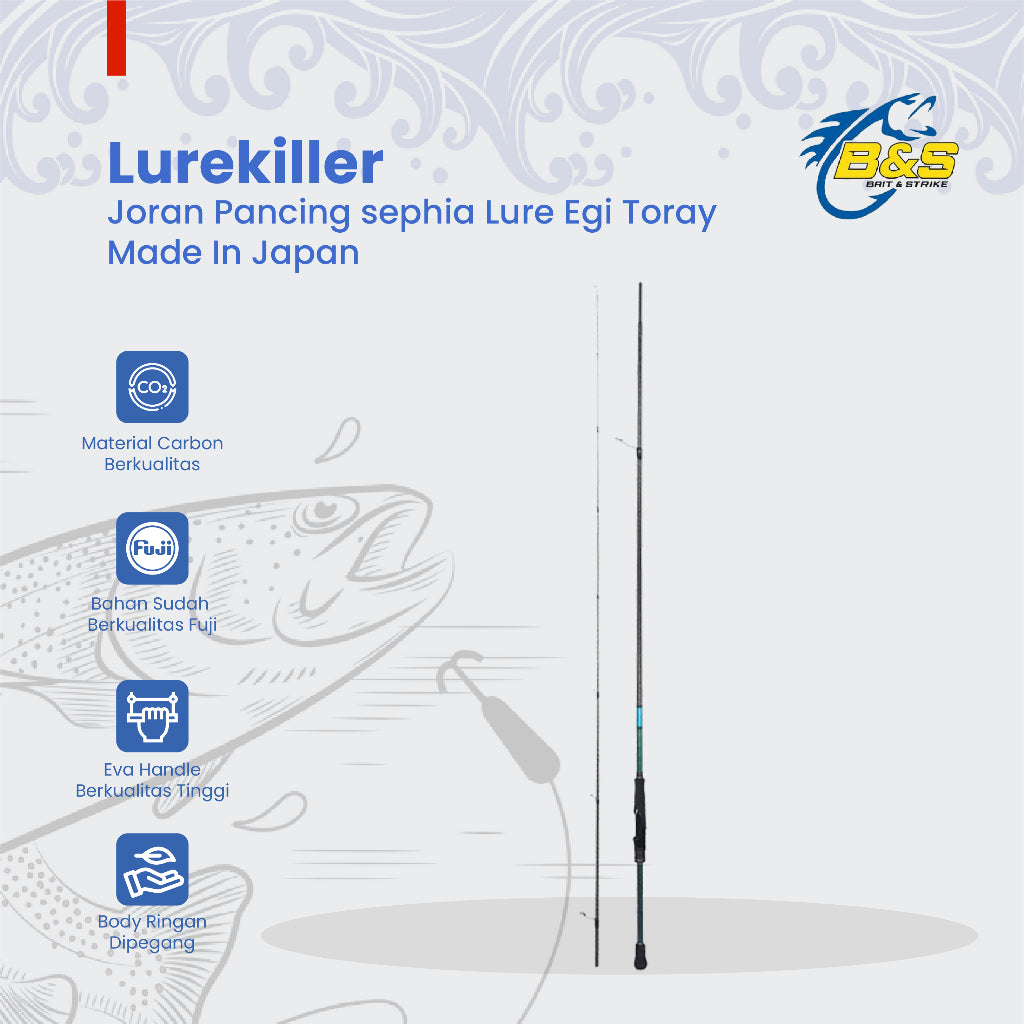 Joran Pancing FUJI Lurekiller sephia PE 0.4-1.0 lure Egi 1.8-3.5 TORAY Made In Japan JP032