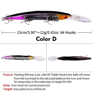 PROBEROS Lure minnow Floating 12g/15cm Umpan mancing casting / trolling  MN062
