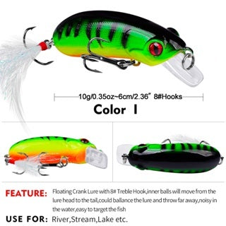 PROBEROS Minnow crank lure floating 10g/6cm umpan pancing casting MN071