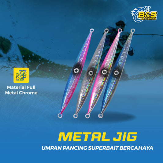 LureKiller Umpan Pancing Metal Jig 40g-400g Superbait Bercahaya MJ034