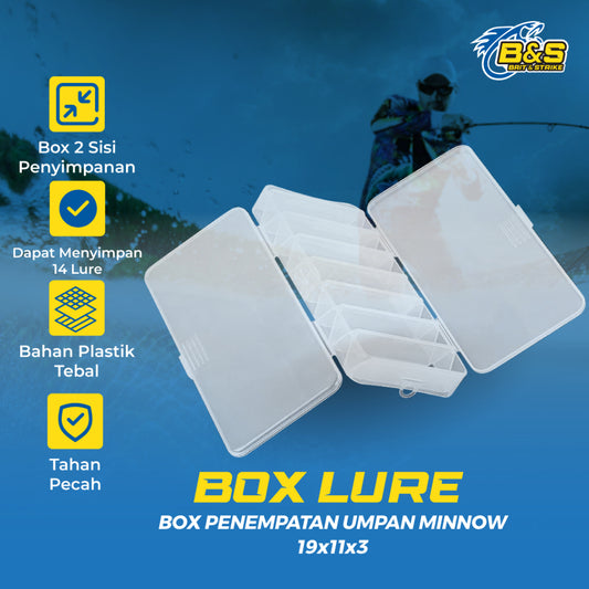Box Lure ukuran 19x11x3 box penempatan umpan minnow BP193