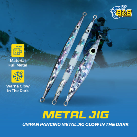 LureKiller Umpan Mancing Metal Jig 30-250G Umpan Jigging Glow In The Dark MJ044