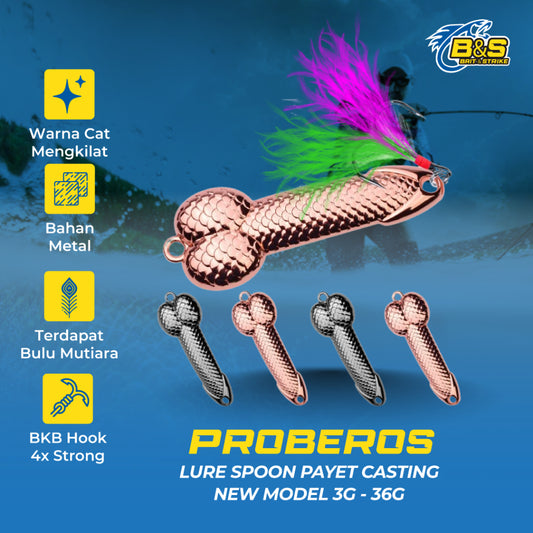 PROBEROS lure Spoon New model 3g/7g/11g/15g/21g/28g/36g umpan casting bentuk spoon MJ113