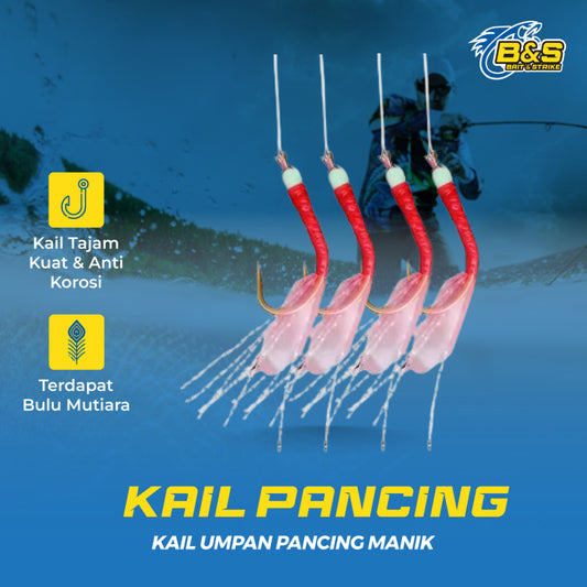 LureKiller Kail Umpan Pancing Manik-manik Kait Ikan Sabiki Kotrekan KUP001