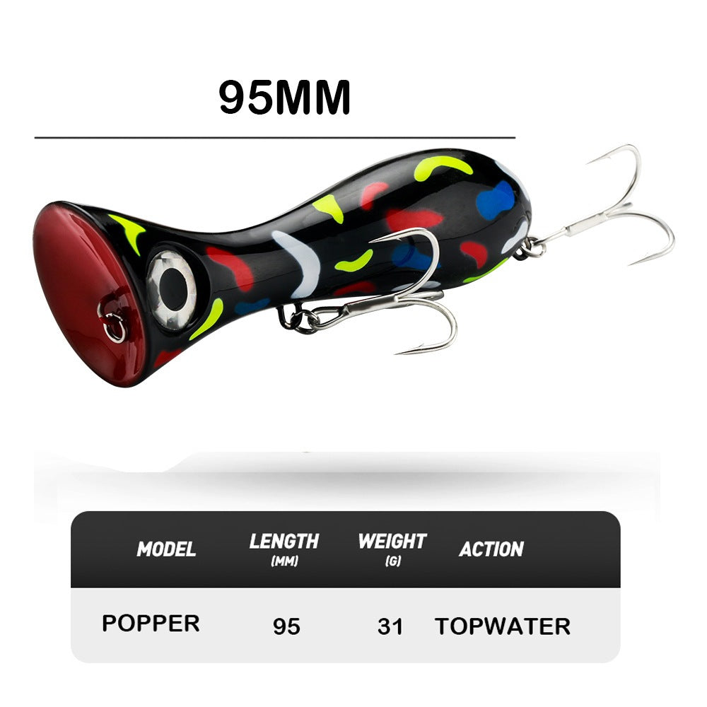 Lure popper 31g 95mm umpan popping killer mata 3D LP221