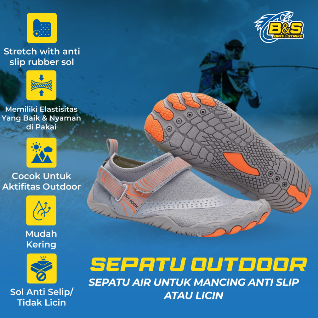 TERBARU..Sepatu Outdoor Sepatu Mancing / sepatu Gym / sepatu Gowes / Sepatu Menyelam untuk PRIA/WANITA SS174