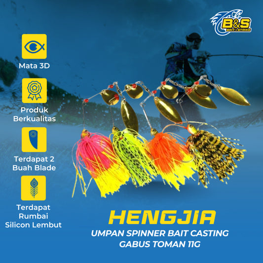 HENGJIA umpan spinner bait 11g umpan casting gabus toman MJ168