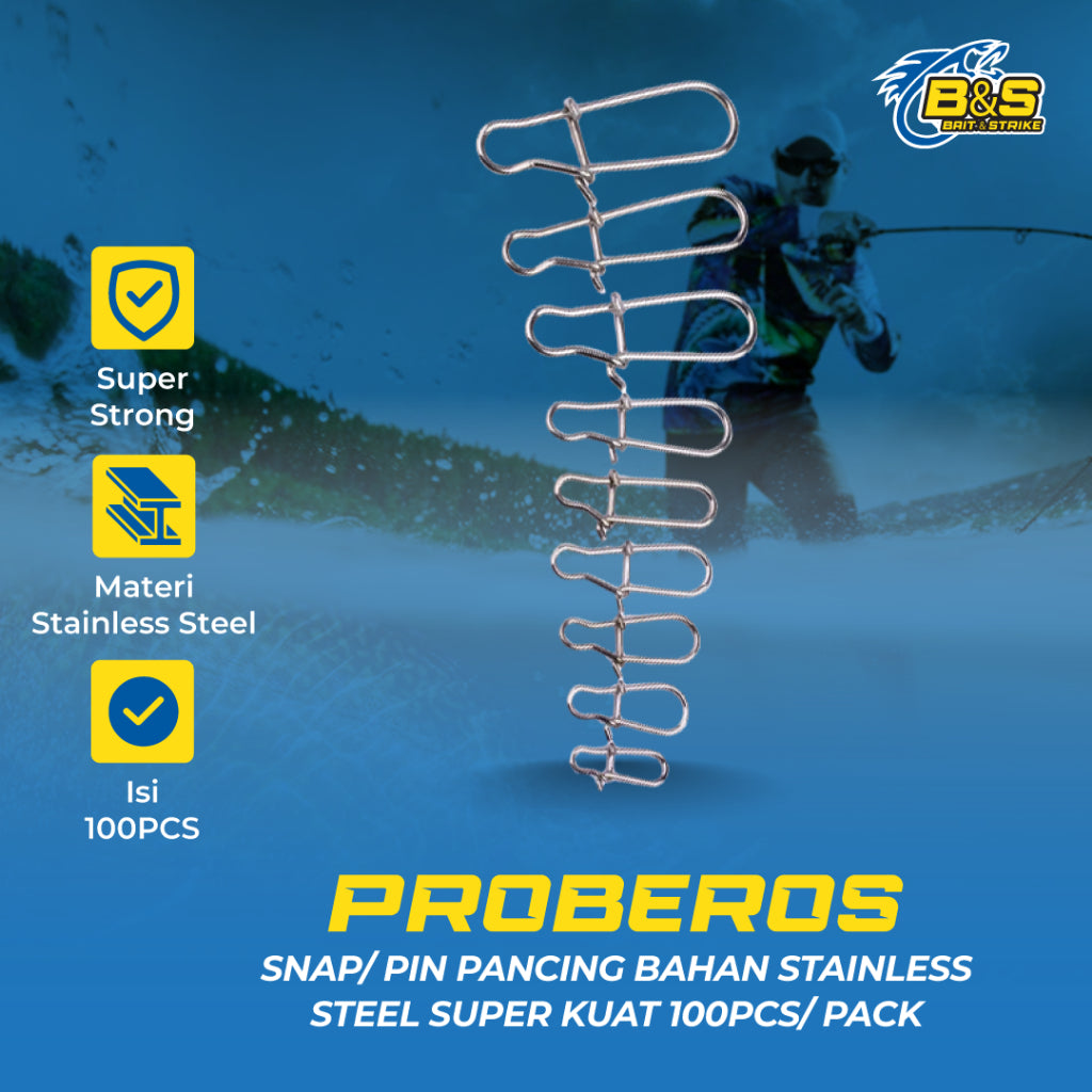 PROBEROS snap/pin pancing 100Pcs/Pack Pin Pancing Bahan Stainless Steel Super Kuat Warna Silver KUP162