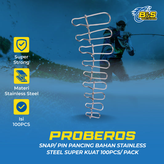 PROBEROS snap/pin pancing 100Pcs/Pack Pin Pancing Bahan Stainless Steel Super Kuat Warna Silver KUP162