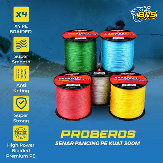 PROBEROS Senar Pancing PE kuat 300m 6LB-100LB SP005