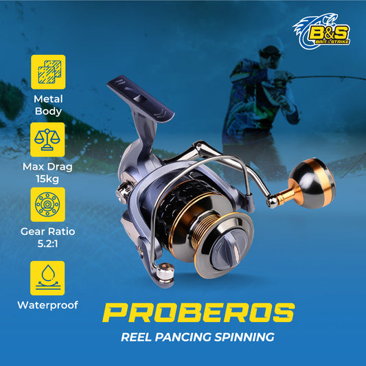 Reel Pancing Spinning PROBEROS ukuran 2000 3000 4000 5000 6000 7000 RP002