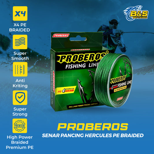 PROBEROS Senar Pancing 100m Hercules PE Braided UL 6LB-100LB SP004