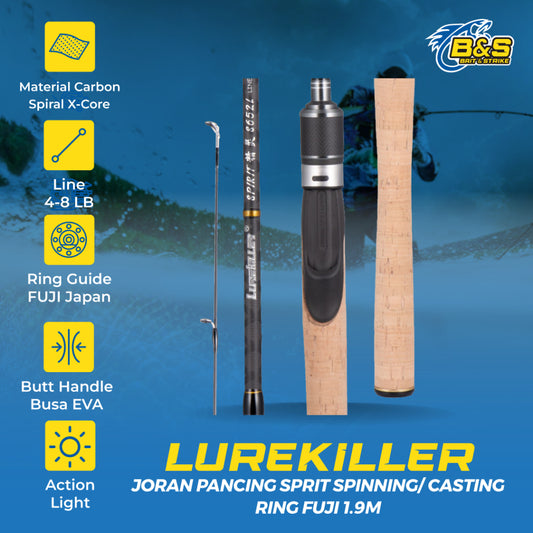Joran Pancing Lurekiller SPIRIT 1.9M C652L / S652L Joran Spinning/Casting Ring FUJI JP023