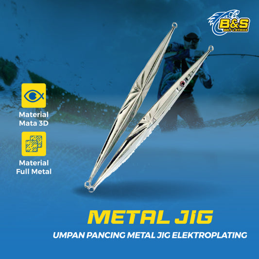 LureKiller Umpan Pancing Metal Jig Jigging Elektroplating Cepat Tenggelam 100G-600G MJ043