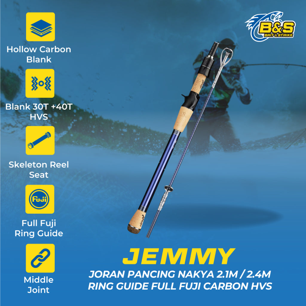 JEMMY JORAN PANCING 2.1M / 2.4M RING GUIDE FULL FUJI BLANK CARBON HVS JP151